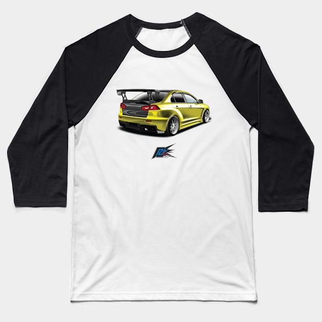 mitsubishi evoX Baseball T-Shirt by naquash